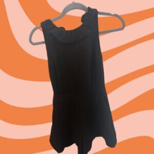 Black DO+BE Romper - High Neck with Tie Bow!